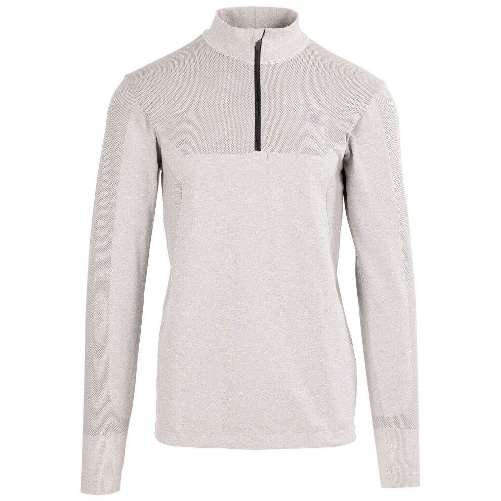 Trespass Men's Timson Seamless Active Top - Platinum Marl - Xxl - Platinum Marl - 59% Polyamide/36% Polyester/5% Elastane - Image 3