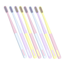 8PCS Extra Soft Bristle Travel Toothbrush for Adults Small Head Lightweight Oral Care