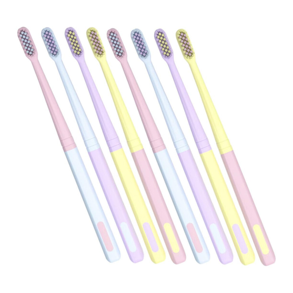 8PCS Extra Soft Bristle Travel Toothbrush for Adults Small Head Lightweight Oral Care