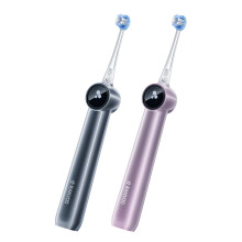 Sonic Electric Toothbrush with Airflow Technology Dual Action Cleaning Long Battery Life Purple Gray