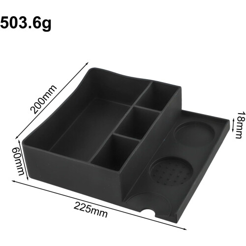 2in1 Silicone Coffee Tamper Mat with Knock Box, Anti 2