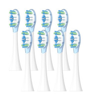 8PCS Electric Toothbrush Replacement Heads for MES609 MES610 Pro, Sealed Hygienic Pack, Blue