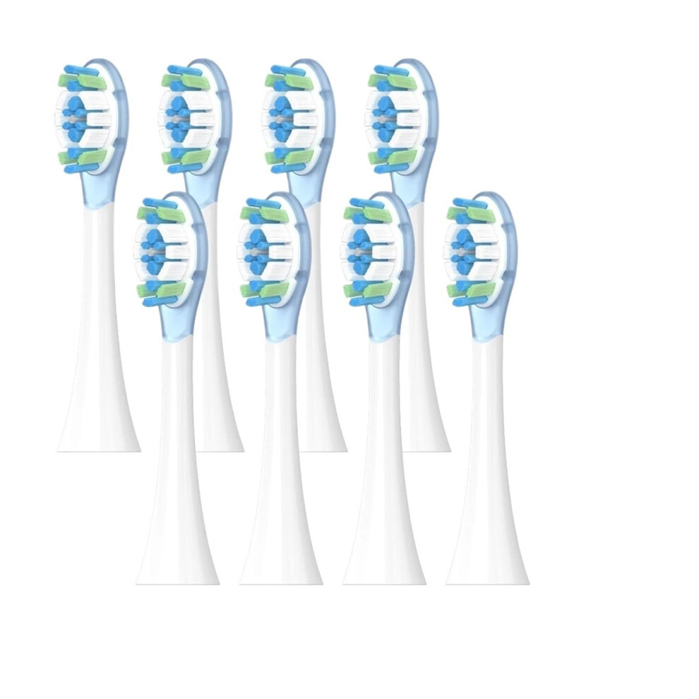 8PCS Electric Toothbrush Replacement Heads for MES609 MES610 Pro, Sealed Hygienic Pack, Blue