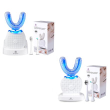 UShaped Electric Toothbrush with 360 FullArch Cleaning, Ultrasonic Whitening, IPX7 Waterproof White