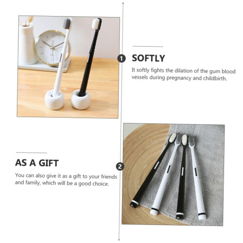 Soft Bristle Toothbrush for Sensitive Teeth, Extra Soft Gum Care, 4pcs PregnancyFriendly 1