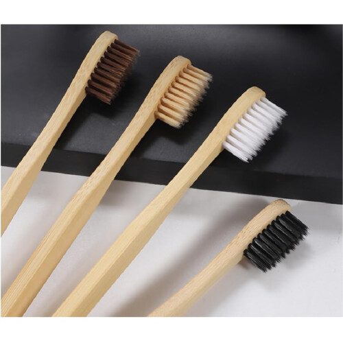 Bamboo Toothbrush Eco Friendly Compostable Handle Soft Bristles for Adults TravelFriendly