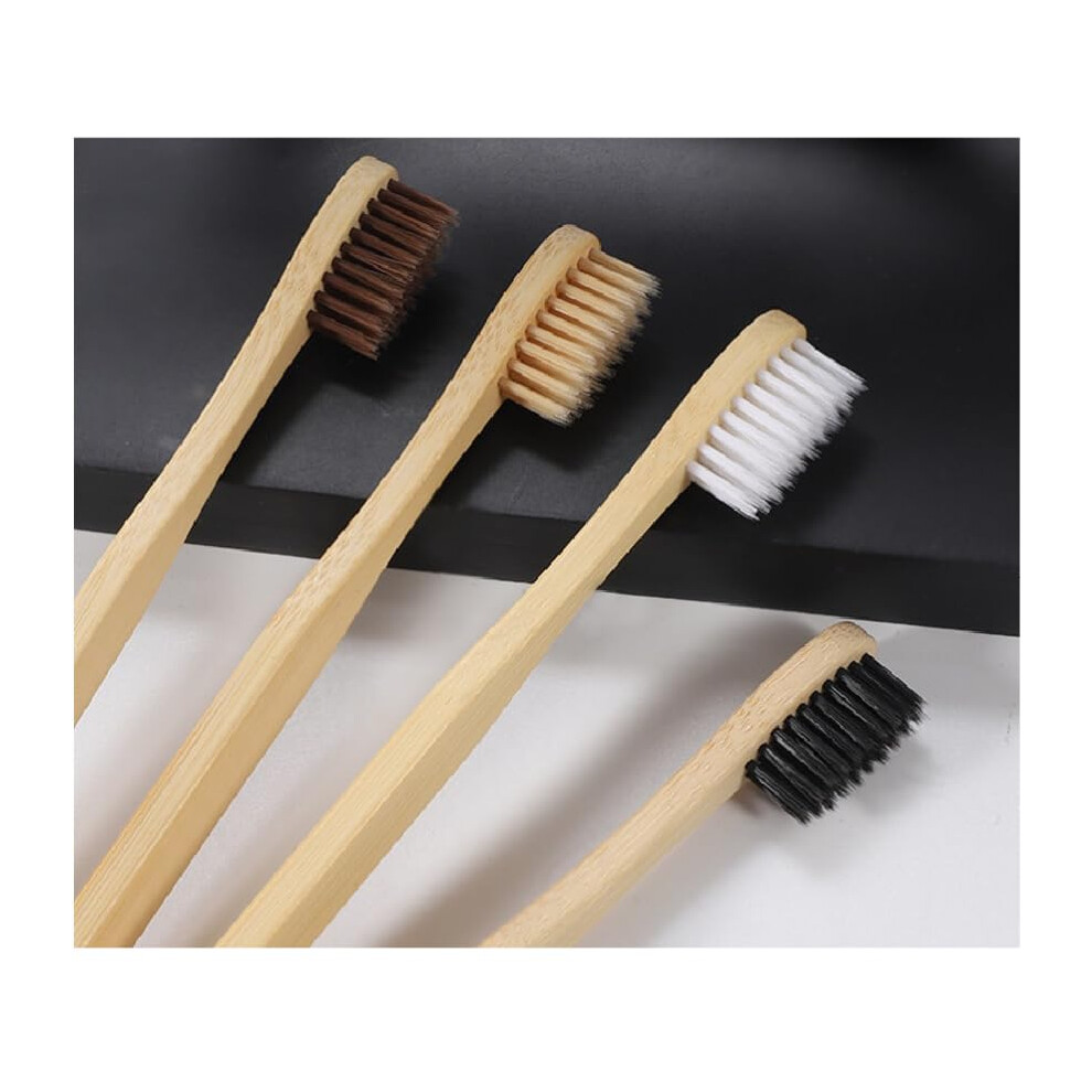 Bamboo Toothbrush Eco Friendly Compostable Handle Soft Bristles for Adults TravelFriendly