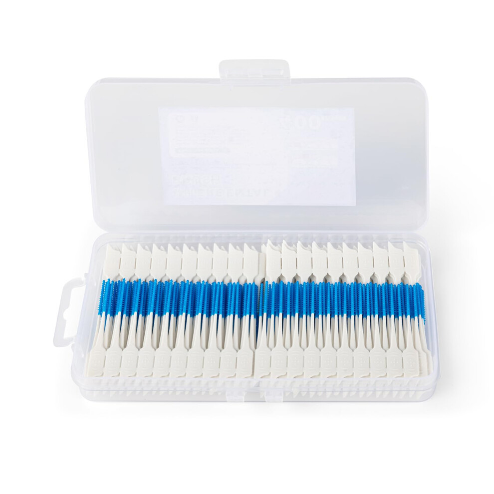 400 Pack Interdental Brushes for Braces, 2 in 1 Silicone Floss Picks with Flexible Bristles
