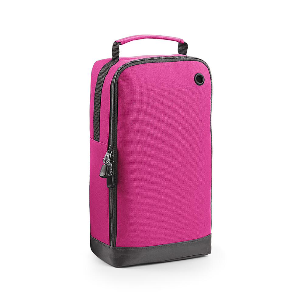 Bagbase (One Size, Fuchsia) Sport Shoe / Accessory Bag (8 Litres) (Pack Of 2)