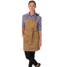 (One Size, Khaki) Le Chef Utility Bib Apron