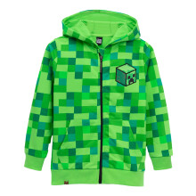Minecraft Boys Creeper Full Zip Hoodie