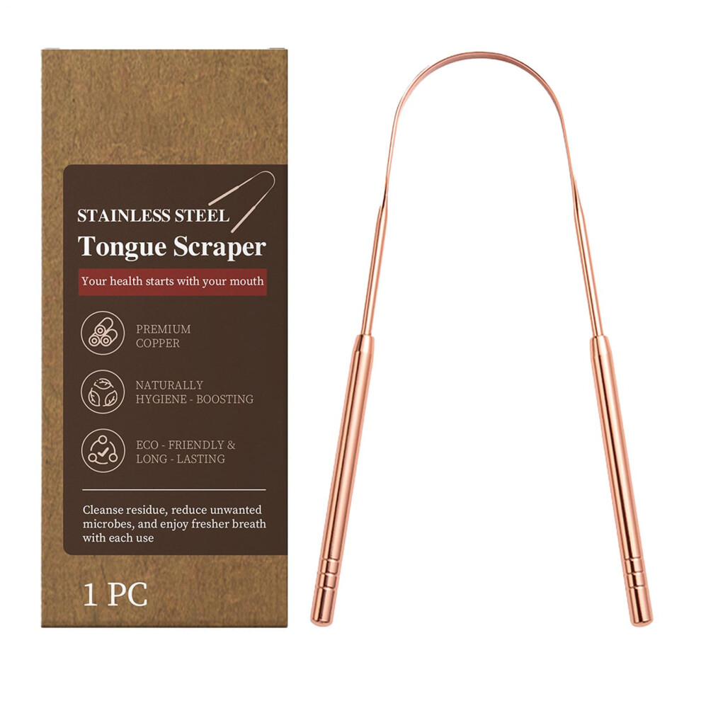 Stainless Steel Tongue Scraper U Shape Cleaner for Fresh Breath and Oral Hygiene 7.5x12.7cm