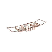 Adjustable Rose Gold Bathtub Tray Bath Caddy with Telescopic Design and RustResistant Finish