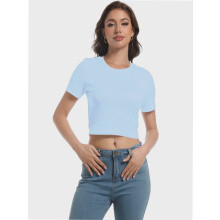 Crop tops pour femmes, t-shirts moulants tendance été 2024, coupe ajustée