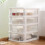 Caixa organizadora de mesa estilo gaveta, 43 x 61 x 100 cm (17 x 24 x 39,5 polegadas), em PP com 4 camadas e à prova de poeira. 7