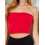 Strapless bandeau top voor dames, dubbellaags, basic casual model. 1
