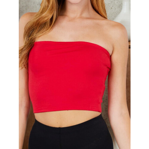 Strapless bandeau top voor dames, dubbellaags, basic casual model.