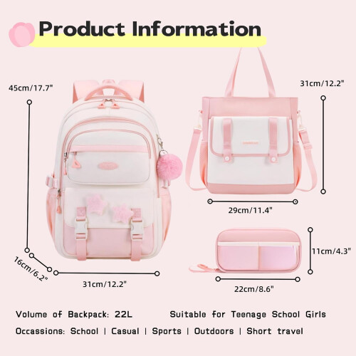 Mochila escolar para alunos do ensino fundamental e médio com 2