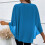 Chiffonbluse für Damen mit Cape-Ärmeln, einfarbig 8