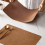 Rechthoekige placemats van imitatieleer, set van 4 2