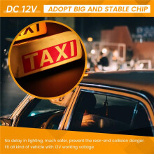 12V Waterproof Top Sign Magnetic Meter Cab Lamp Light LED TAXI Signal Lamp - White
