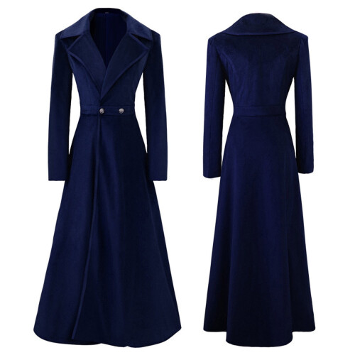 Γυναικείο Trench Coat με Εγκοπή Πέτου, Μονόχρωμο, Μακρυμάνικο, Casual, Φθινοπωρινό και 1