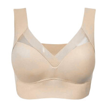 Naadloze mesh kanten bh's voor dames, zonder beugel, comfortabel, gewatteerd, liftend, push-up, dun, zacht, gladmakende bh voor de rug.