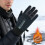 Luvas de ciclismo de inverno aquecidas por USB para homem, 25 cm (9,8 polegadas), verdes. 2