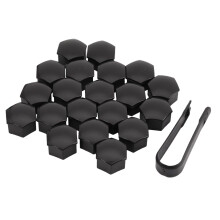 20Pcs 21Mm Coperture per Dadi per Bulloni Neri Brillanti con Chiave di Rimozione Adatta per  Modello S 12-17