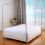 Stainless Steel Mosquito Net Bracket with Stable FourCorner Bed Canopy Frame, Adjustable 1.352M 2