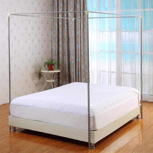 Stainless Steel Mosquito Net Bracket with Stable FourCorner Bed Canopy Frame, Adjustable 1.352M 1