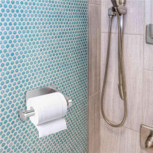 Self Adhesive Toilet Paper Holder SUS 304 Stainless Steel No Drilling Bathroom Kitchen Tissue Paper Roll Towel Holder Rustproof, Brushed Nickel Finish