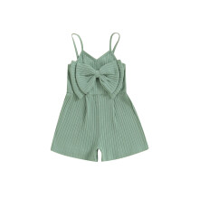 (6-12 Months, Green) Tyttövauvan ribbihaalari kesällä söpö rusetti hihaton body vastasyntyneelle taaperolle söpöjä vaatteita