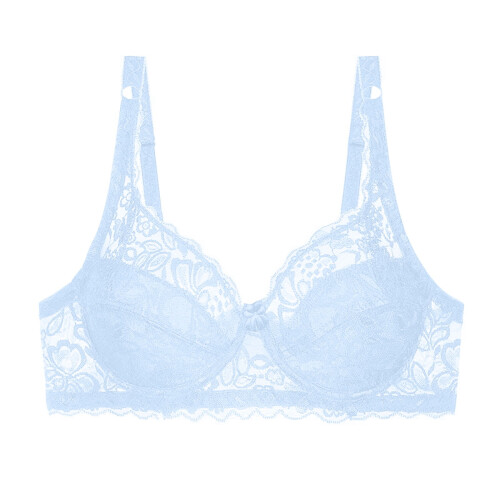 Γυναικεία σουτιέν plus size με δαντέλα, πλήρες cup, χωρίς ραφές, push-up, καθημερινό 2