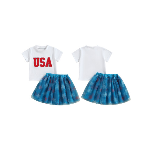 (5-6 Years, White) Completo estivo per 4 luglio. 1