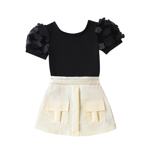 (12-18 Months, Black) Ensemble jupe en Tenue d'été.