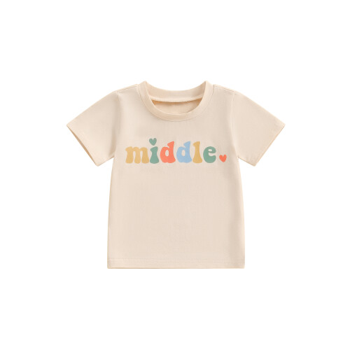 (2-3 Years, Beige) Καλοκαιρινό T-shirt με και στάμπα.