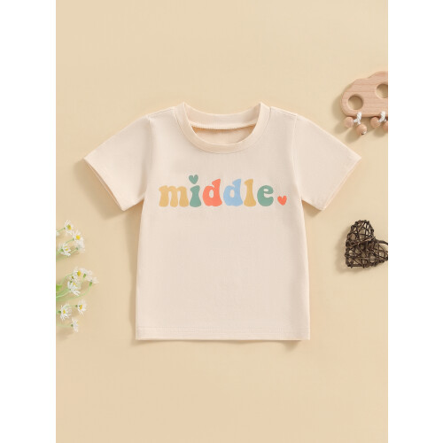 (12-18 Months, Beige) Καλοκαιρινό T-shirt με και στάμπα. 2