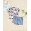 (12-18 Months, Blue) Completo estivo per con elastico. 3