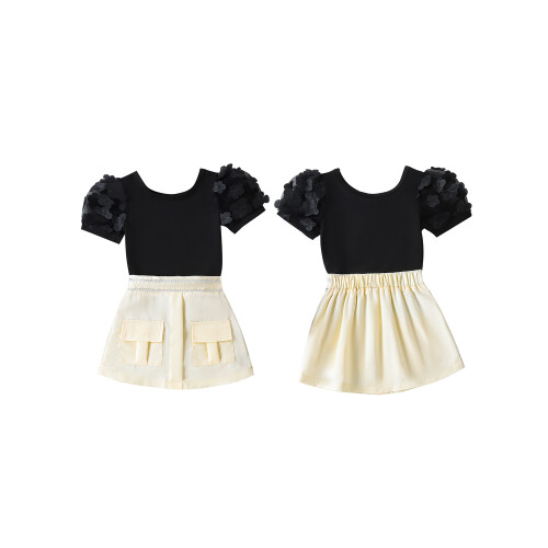 (12-18 Months, Black) Ensemble jupe en Tenue d'été. 2