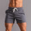 Ανδρικό Αθλητικό Σορτς από Βαμβάκι με Τρία Σημεία, Μονόχρωμο, Μεσαίο Μέσο με 1