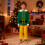Kids Elf Holiday Pajama Set Long Sleeve Pullover Pants 7