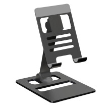 Uchwyt na tablet, składany, regulowany na wysokość, antypoślizgowy, ze stopu aluminium, wytrzymały, biurkowy, stojak na telefon komórkowy,