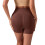 Damen-Radlerhose mit hohem Bund, einfarbig, elastisch 6