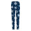 Blå snefnug-ankelleggings til kvinder – polyester-spandex, bløde, strækbare, kunstnerisk splash-print, passer til efterår/vinter 6