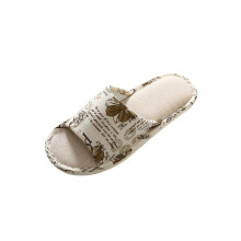 Pantuflas de espuma viscoelástica con punta abierta para mujer Ochine, lavables, antideslizantes, de lino, bonitas sandalias de estilo japonés para