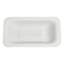 Passoire pliable pour évier – Passoire extensible en plastique pour fruits et légumes, compatible avec la plupart des éviers