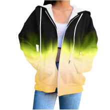 Casual dameshoodie met ritszak, bedrukte trui voor dagelijks gebruik en feestjes in de herfst/winter – geschikt voor alle maten