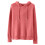 Damen-Kapuzenpullover, modischer Strickpullover mit langen Ärmeln, einfarbig, trendiger Freizeitpullover für den Herbst / Rosa 4