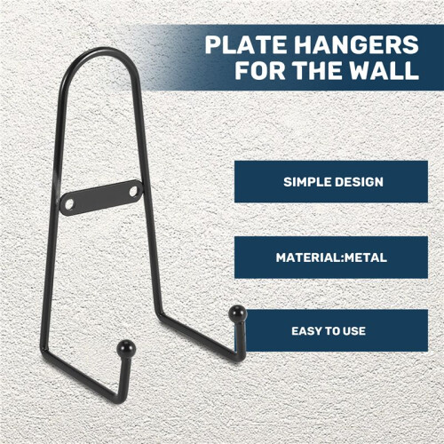 4 Pack Wall Mount Plate Display Stands, Medium Wall Easel Holder Plate Hanger Vertical Plate Stand Holders Wine Rack 1